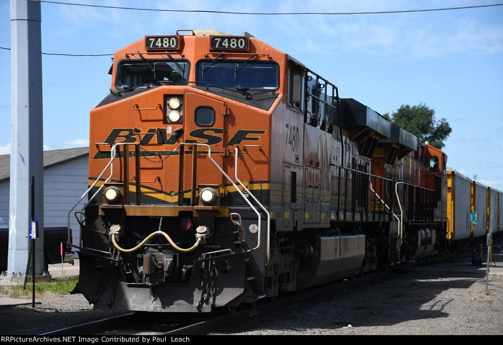 Ballast train eases out of the yard